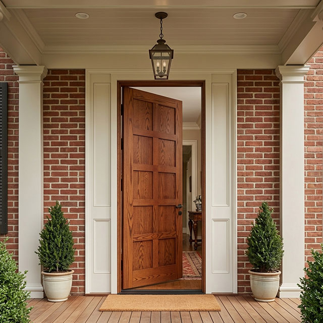 Solid Red Oak Front Single Door