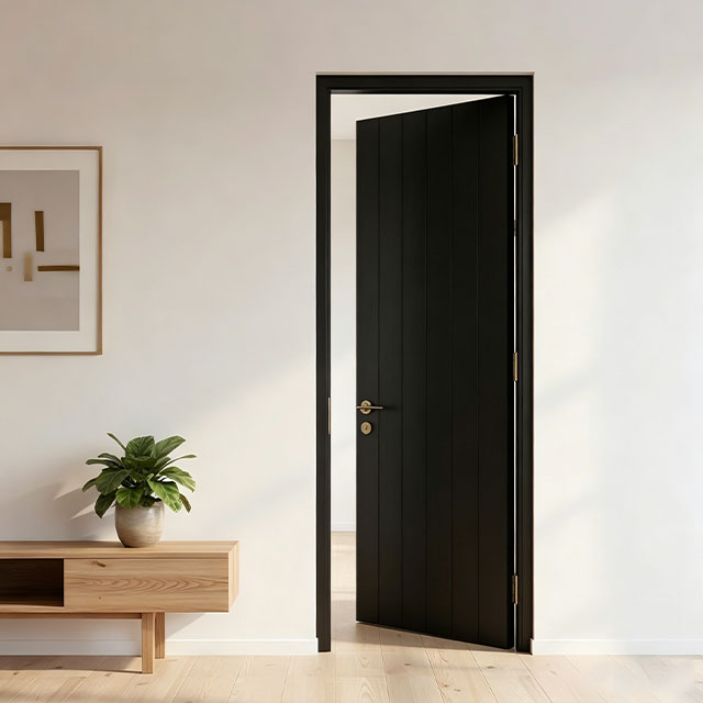 Finished Hardwood Vertical Panel Interior Doors