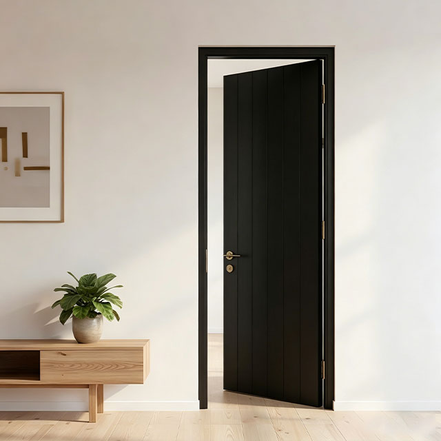 Finished Hardwood Vertical Panel Interior Doors