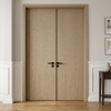 Modern Flush Solid Core Wood Interior Double Door