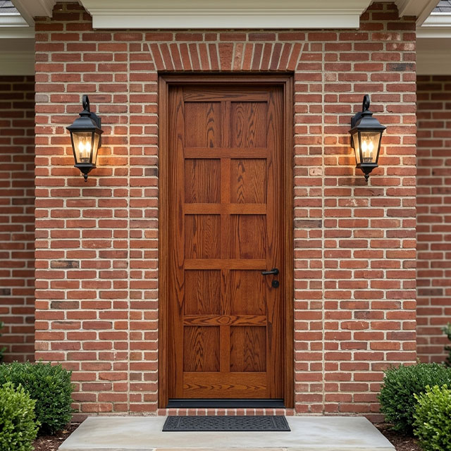 Solid Red Oak Front Single Door