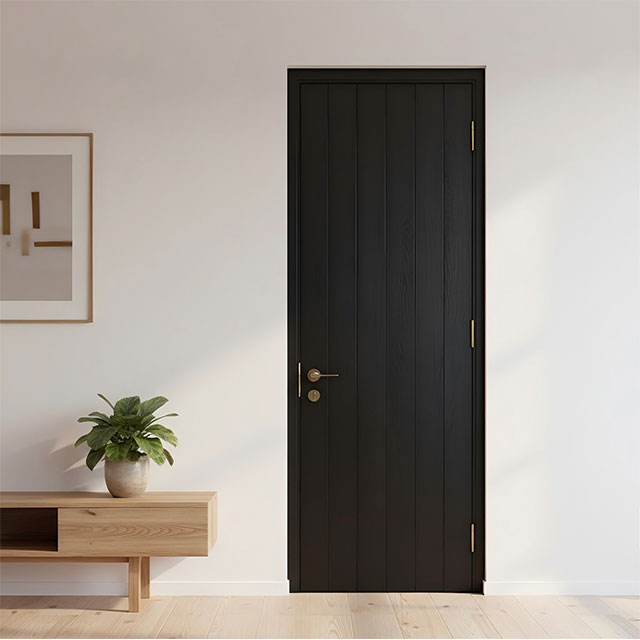 Finished Hardwood Vertical Panel Interior Doors