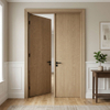 Modern Flush Solid Core Wood Interior Double Door