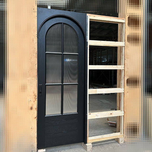 Modern Solid Wood Sliding Glass Pocket Doors for Bedroom & Office