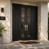Black Modern Double Front Door