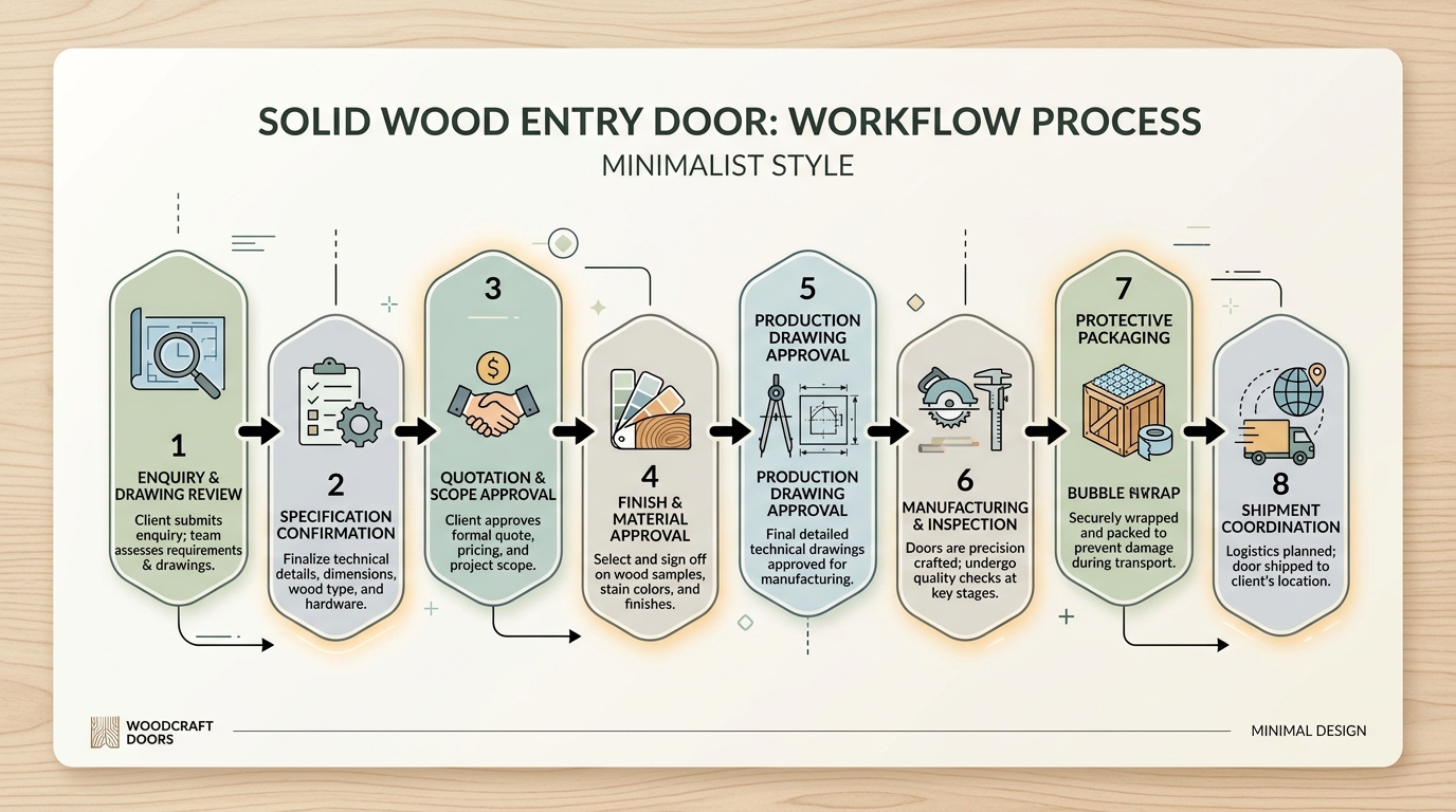 SOLID WOOD ENTRY DOOR WORKFLOW PROCESS