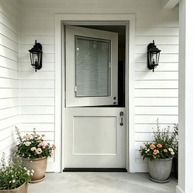Custom Wooden Dutch Front Door Farmhouse Exterior
