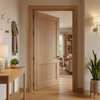 Custom Solid Natural White Oak 2-Panel Shaker Interior Swing Door