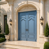 European Style White Oak Solid Core Wood Front Double Door