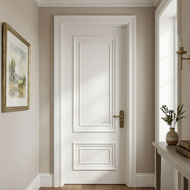 French & Decorative Room Hardwood White Solid Wood Interior Doors