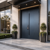 Solid Wood Entry Door with Solid Sidelight