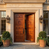Luxury Style Solid Wood Carved Double Front Door