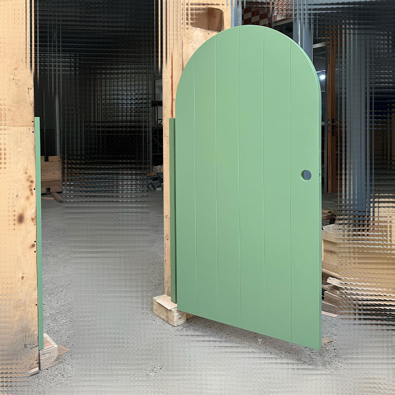 White Oak Solid Wood Arched Front Door