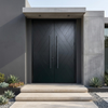 Custom Modern Hardwood Solid Red Oak Wood Front Double Door