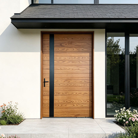 High-end House Solid Hardwood Single Pivot Doors