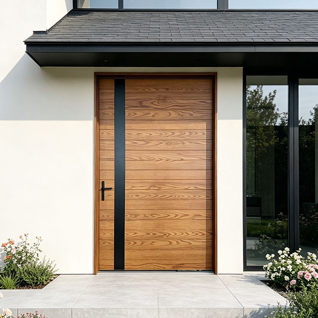 High-end House Solid Hardwood Single Pivot Doors