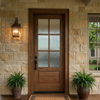 Single Wood Front Doors with Glass