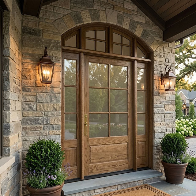 Front Door with Sidelights And Transom