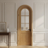 Solid Wood Arched Interior Doors with Glass