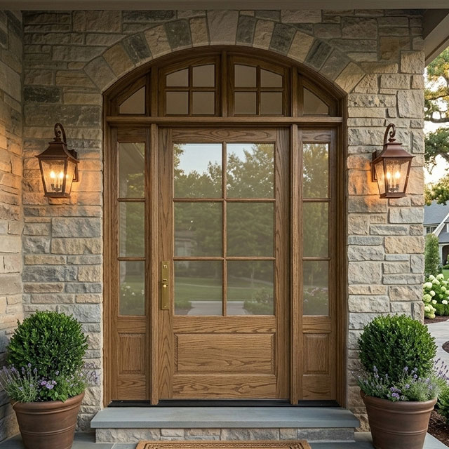 Front Door with Sidelights And Transom