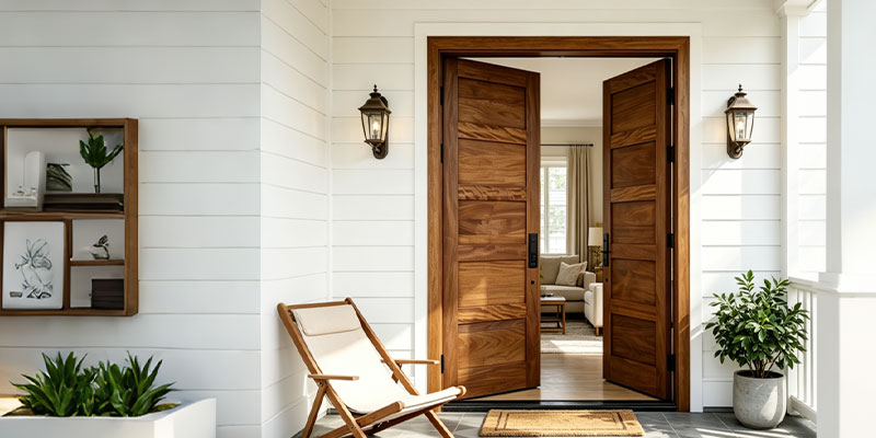 Luxury 5-Panel Shaker Solid White Oak Double Entry Door (2).jpg