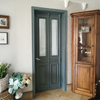 Slate Blue Solid Red Oak Wood Front Door