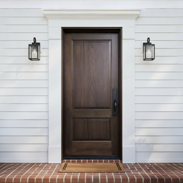 Prehung Pre-Finished 2 Panel Solid Wood Standard Interior Doors